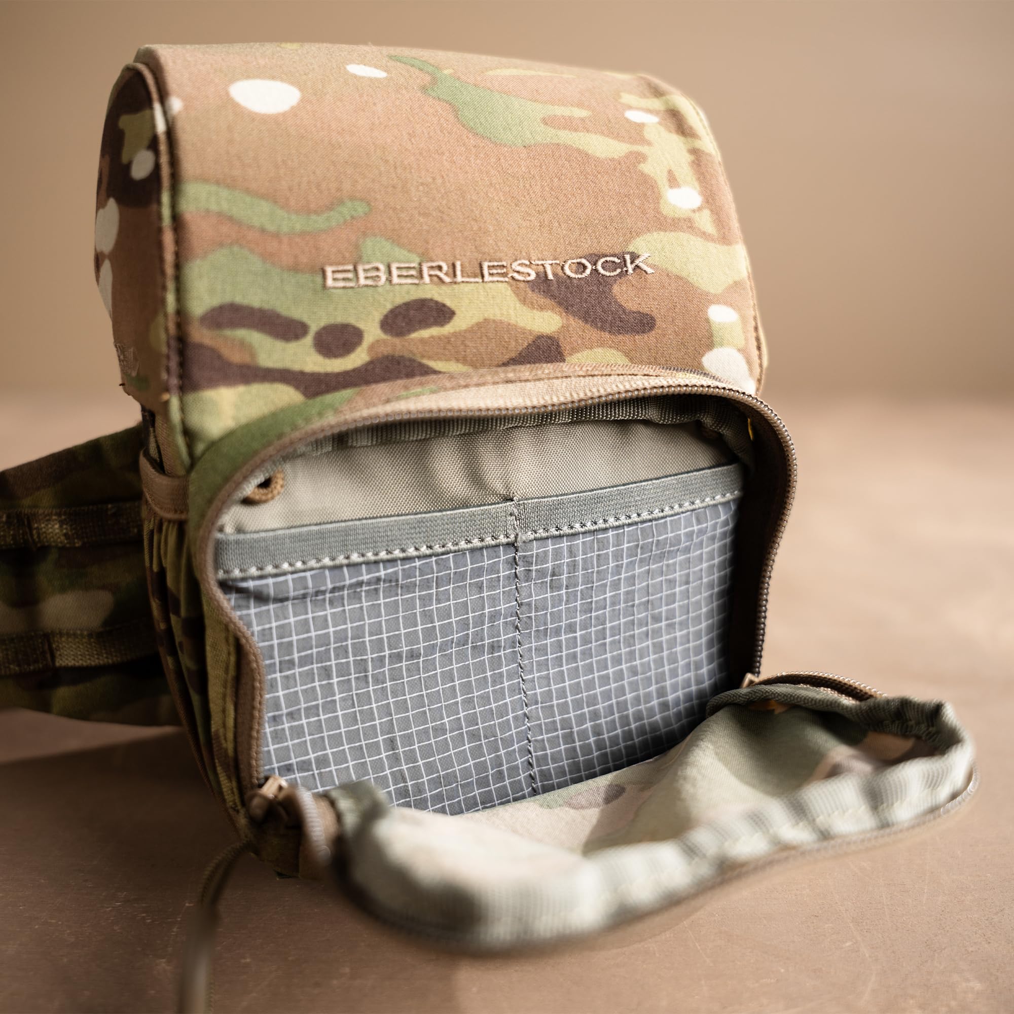 Eberlestock Bravo Modular Bino Pack – Magnetic-Free Hunting Binocular Harness with Quiet Shock Cord Closure – MOLLE Compatible – Breathable Air-Mesh Straps – Mountain, Small - Image 3