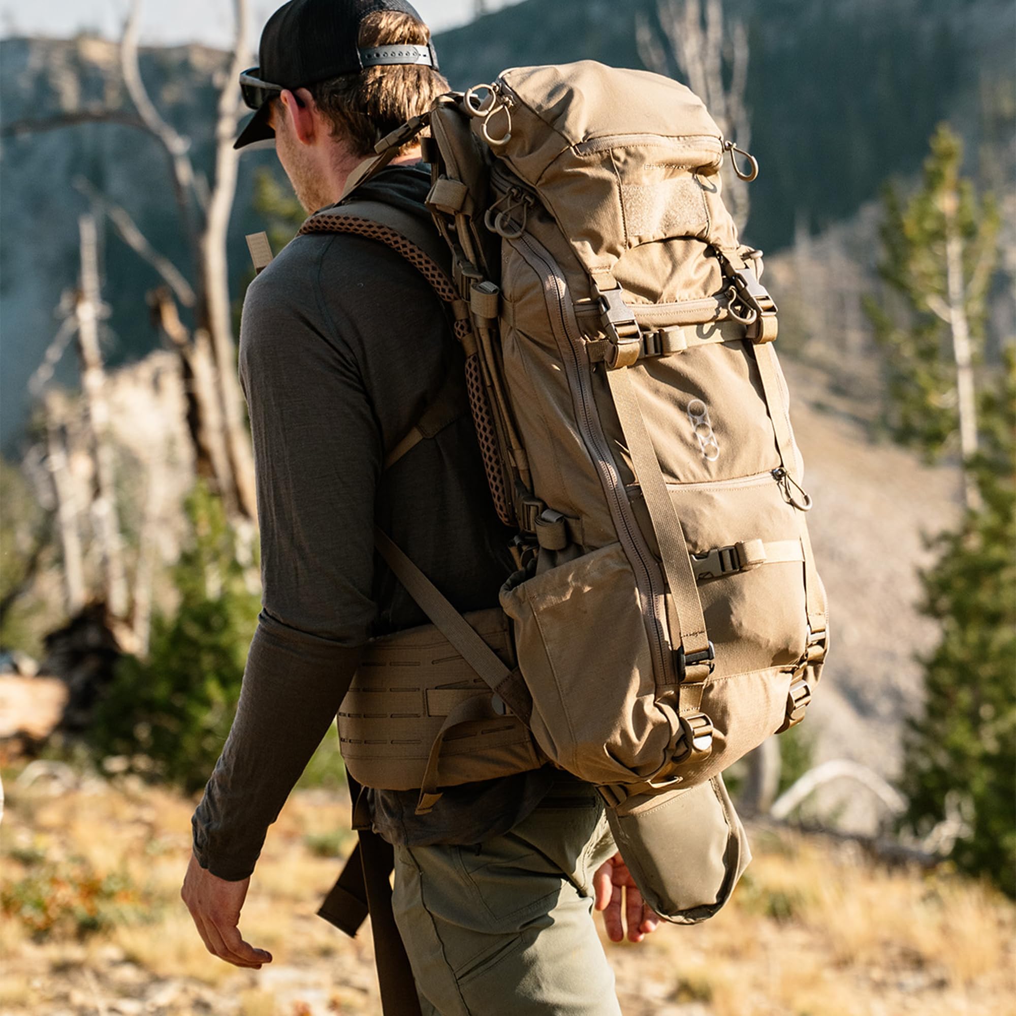 Eberlestock Brute 3500 Hunting Pack – Internal Frame Backpack with Cradle Hip Belt, Contour Shoulder Harness, 3500ci Capacity for 1–2 Day Hunts – Dry Earth - Image 5