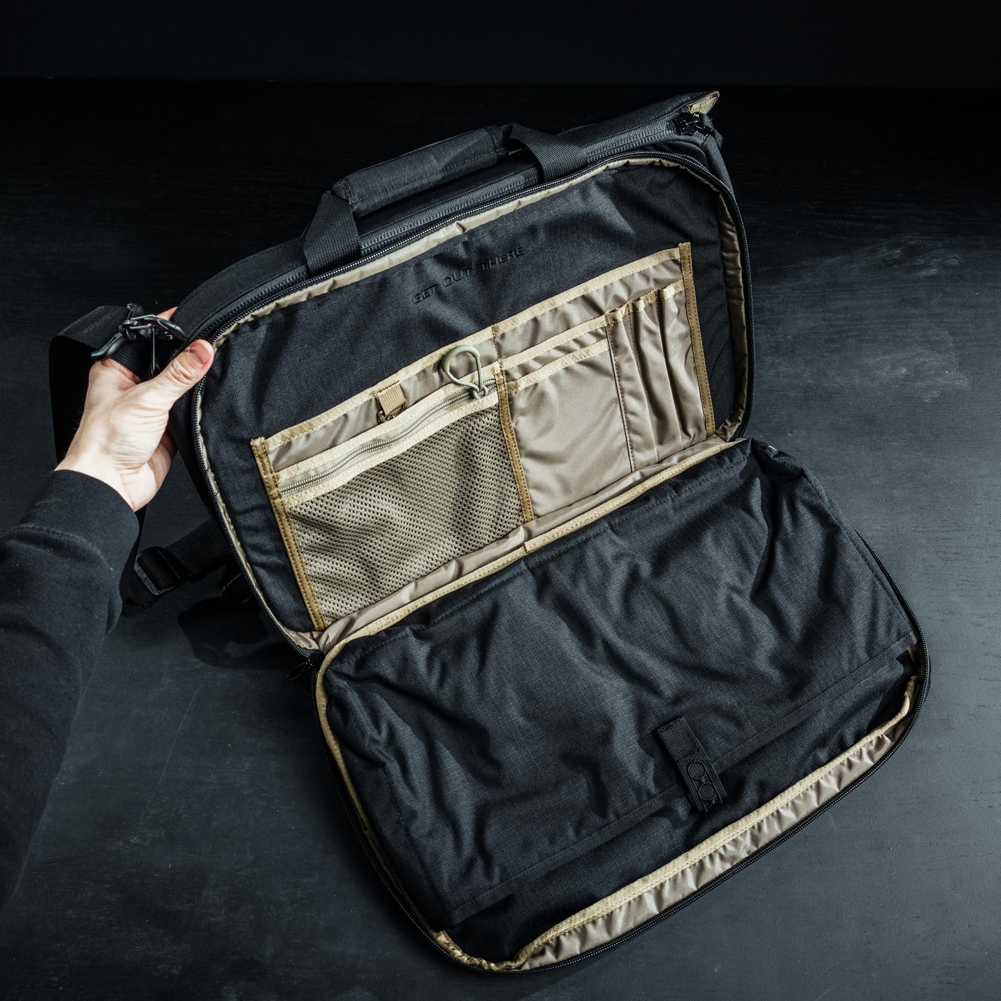 Eberlestock Executive Brief - CCW Compartment Brief Case - EDC Organization Work Pack - 500D Cordura Nylon - Image 4