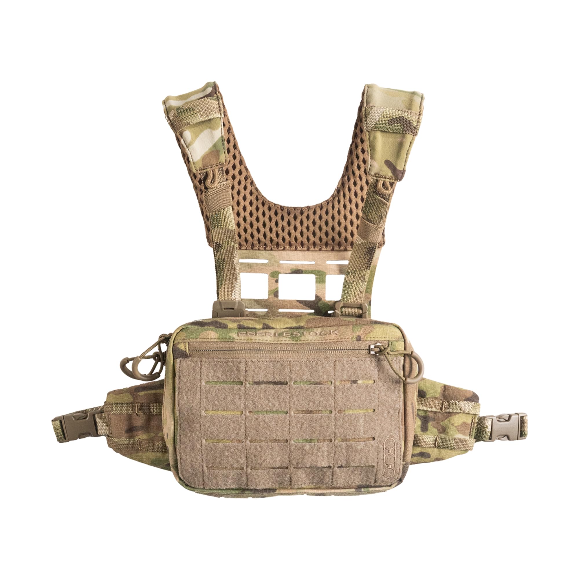 Eberlestock Fury Chest Pack – Low-Profile Tactical MOLLE Chest Rig, 500D Ripstop Nylon, Air-Mesh Harness – Hunting, Range, Military & Outdoor Gear – Multicam