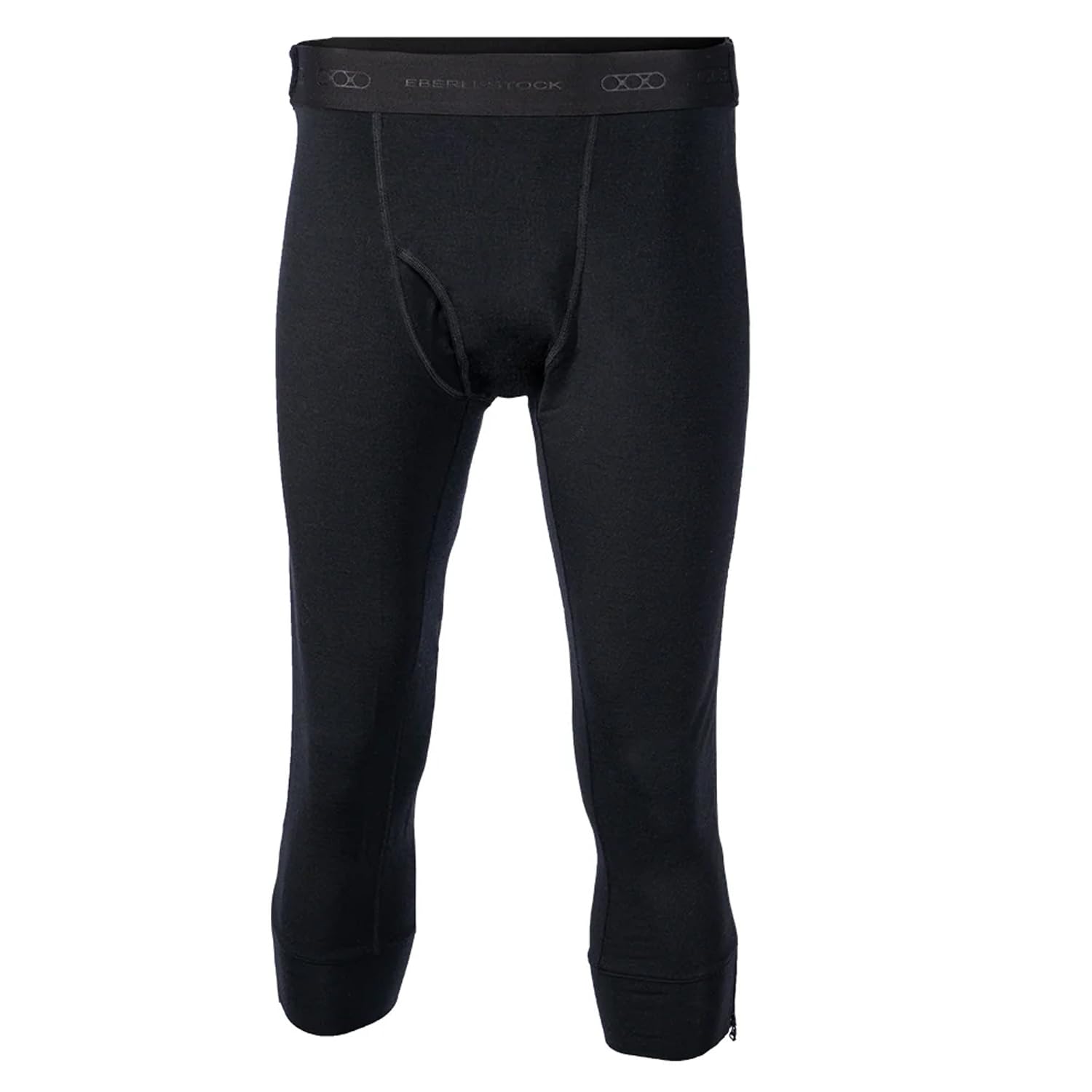 Eberlestock Lochsa Merino 3/4 Zip Off Pant, Inclement Weather Base Layer, 300 GSM, Black, Medium