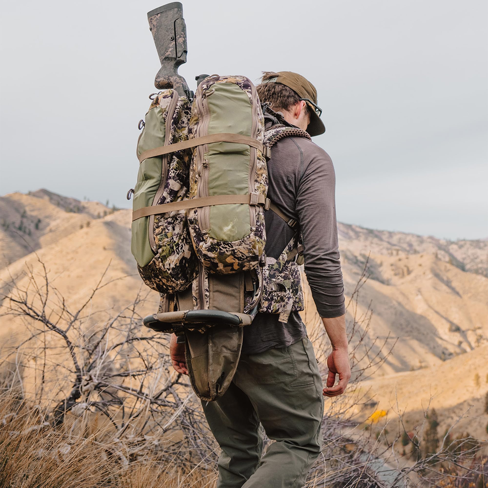 Eberlestock Mainframe II Modular Hunting Pack Frame – Load Shelf Frame with Cradle Hip Belt, Contour Shoulder Harness, Hunt EMOD Compatible – Military Green - Image 4