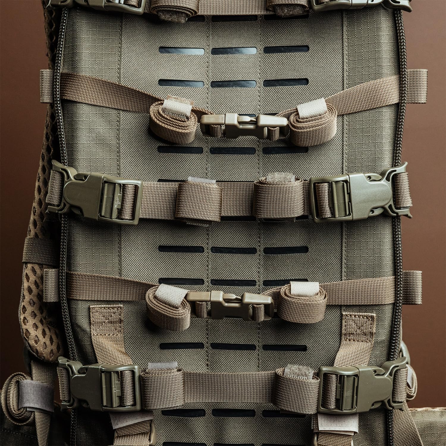 Eberlestock Modframe Hunting Pack Frame – Ultra-Durable, Lightweight Modular Backpack System – Adjustable Fit, Load Shelf, and Compression Straps – Compatible with EMOD Accessories – Dry Earth - Image 9